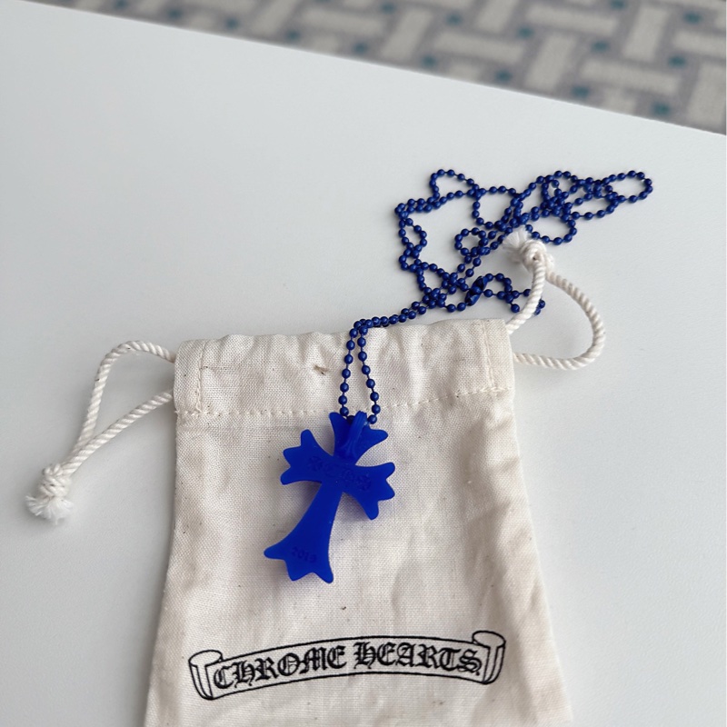Chrome Hearts 克羅心 電光藍樹脂項鍊-7