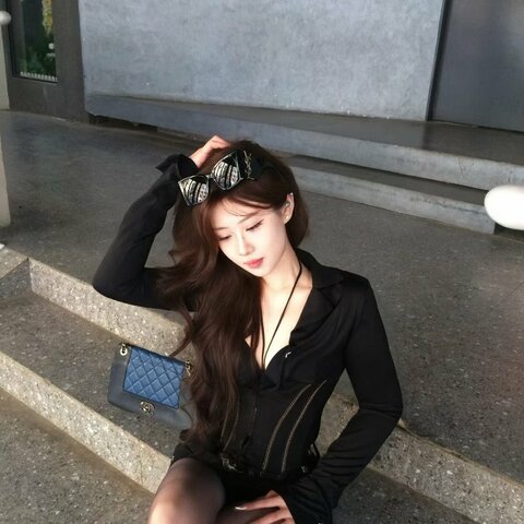 Chanel 琺瑯扣翻蓋鏈條包 黑藍拼色 金扣 牛皮 23*14*6 99新配件盒子 塵袋 保卡 購證