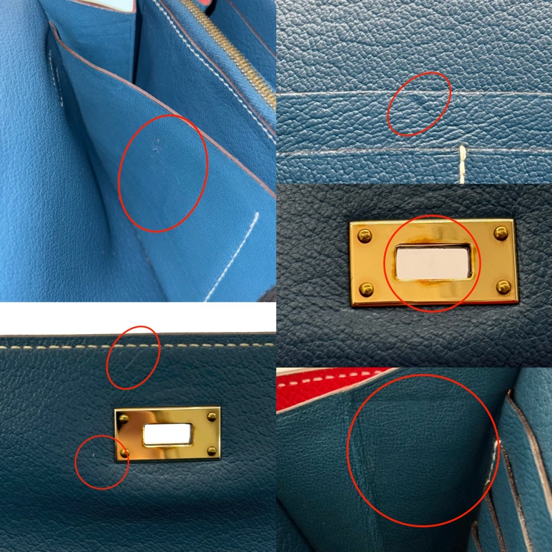 HERMES 愛馬仕 64 Rouge Casaque 卡薩克紅&S7 Bleu de Galice加利西亞藍 KELLY Long Wallet □Ｑ刻-7