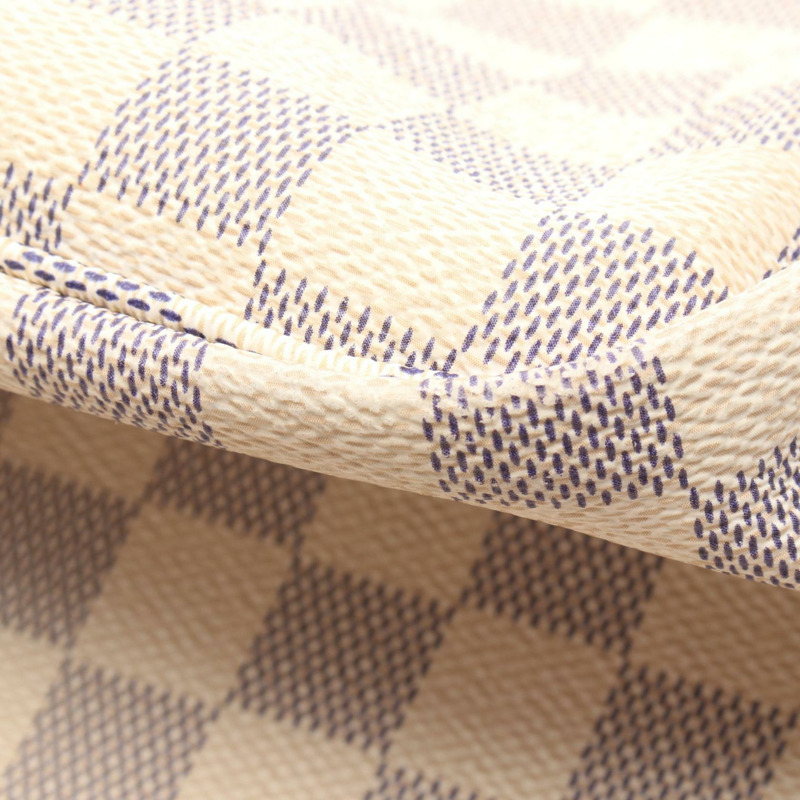 路易威登 Neverfull MM 肩背手提包 N51107 Damier Azur 白色 二手 LV-10