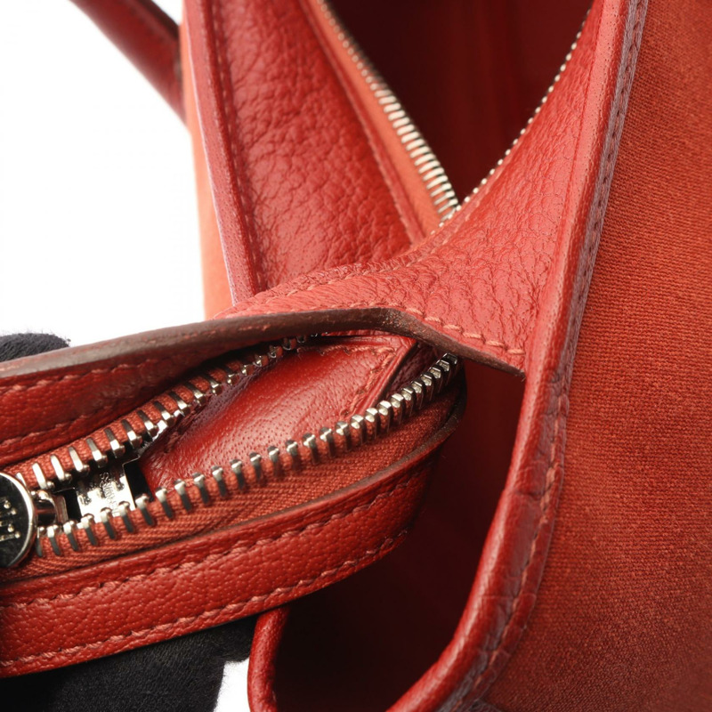 MES Garden Zip MM 手提單肩包 Negonda 皮革帆布 Rouge Garance SHW M-5