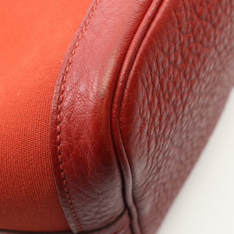MES Garden Zip MM 手提單肩包 Negonda 皮革帆布 Rouge Garance SHW M-7