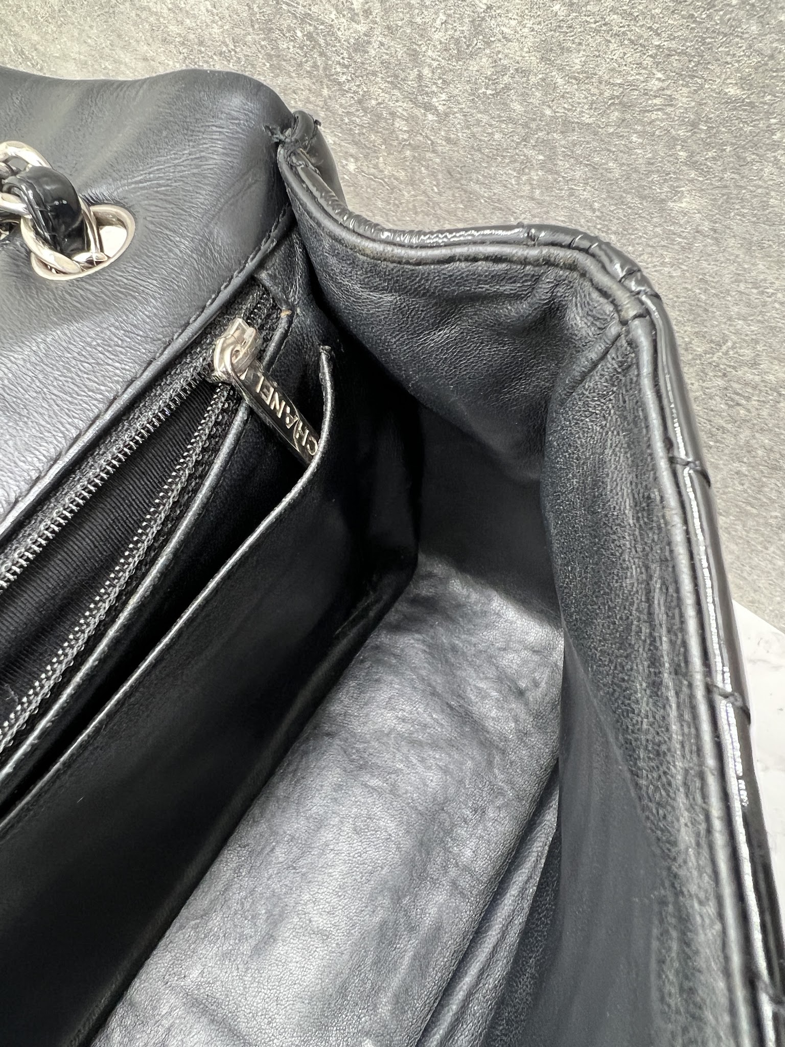 香緹國際精品 CHANEL 漆皮 Jumbo CF 鏈帶肩背包 1002-13