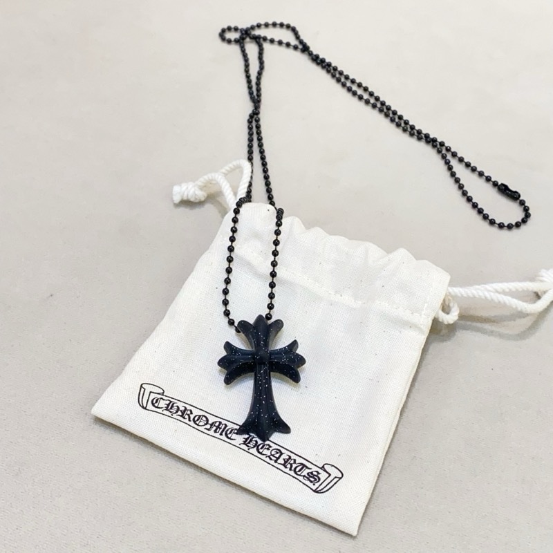 Chrome Hearts 克羅心 黑色樹脂十字架項鍊-3