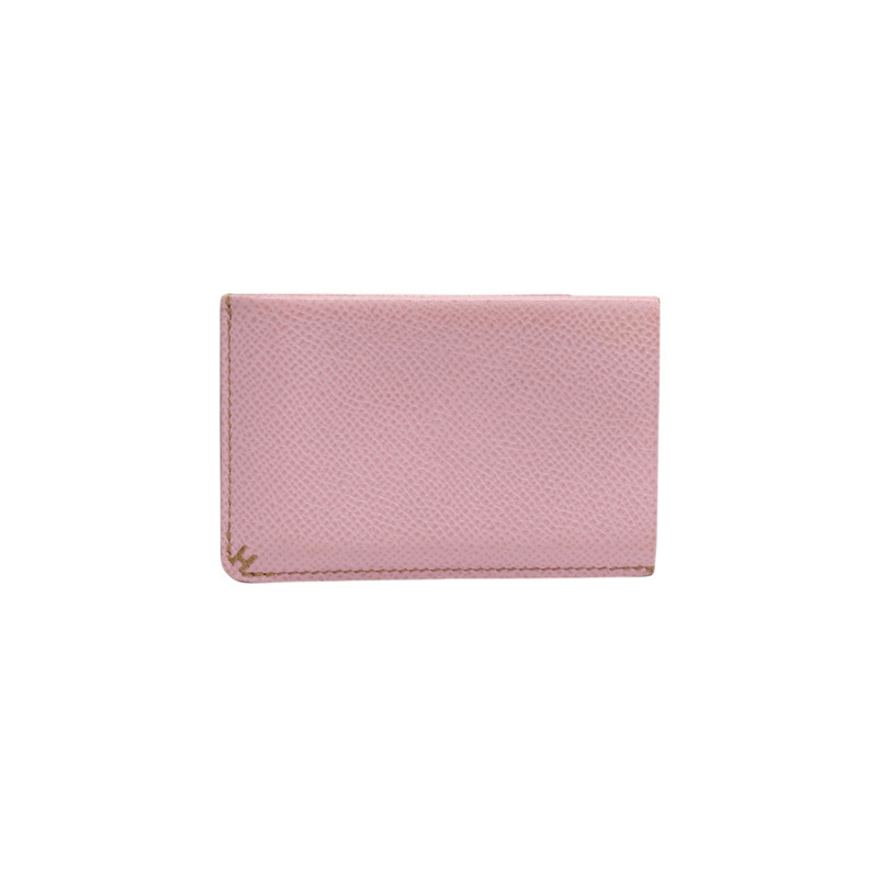 錦葵粉 Evergrain牛皮 H Sellier 卡夾 名片夾 H083602CA U刻【HERMES 愛馬仕】 H083602CA-0