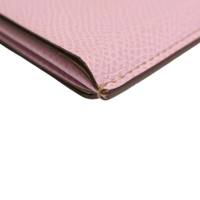 錦葵粉 Evergrain牛皮 H Sellier 卡夾 名片夾 H083602CA U刻【HERMES 愛馬仕】 H083602CA-10
