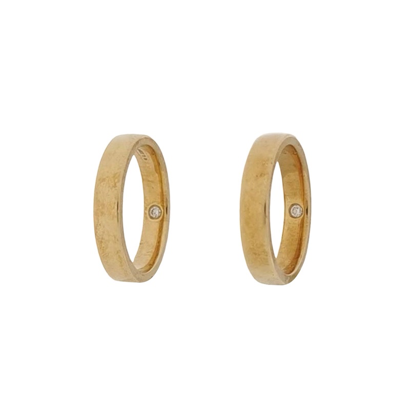 Chaumet 18k黄金钻石戒指9码10码全套-0