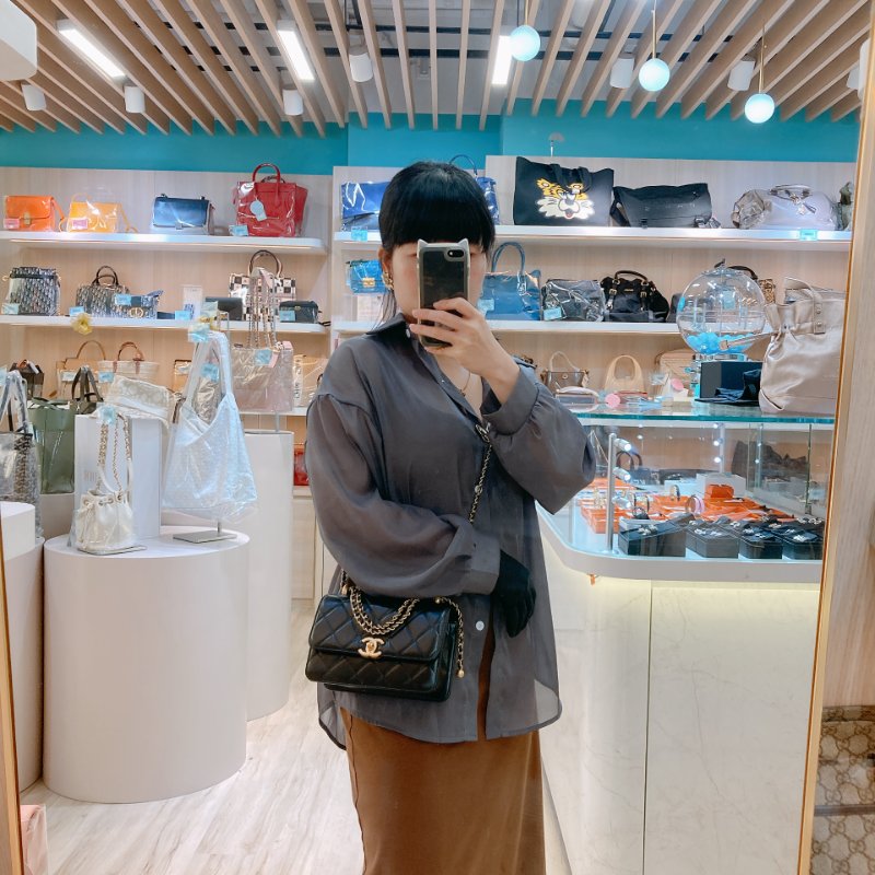 MS0722 Chanel 香奈兒羊皮雙肩鏈條斜挎包 黑色金扣 Flap Bag 18cm With Chain And Small Ball Lambskin Black x GHW-1