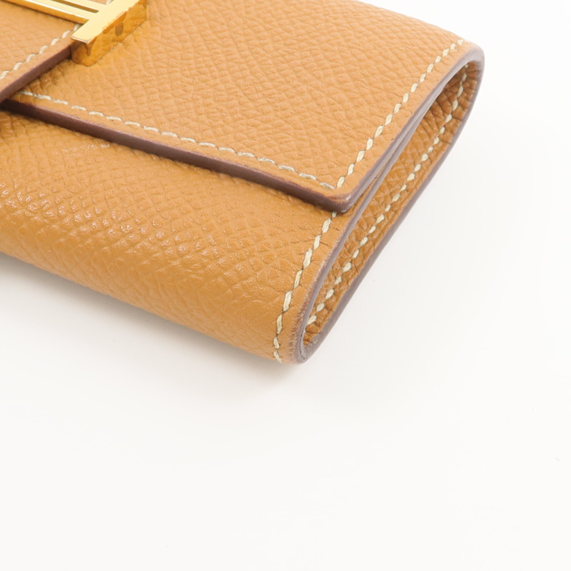 HERMES Epsom皮革Bearn Key Holder鎖匙包Gold-7