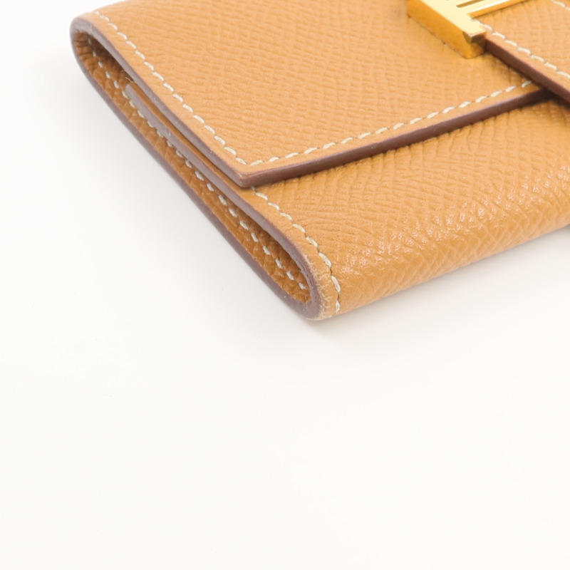 HERMES Epsom皮革Bearn Key Holder鎖匙包Gold-8