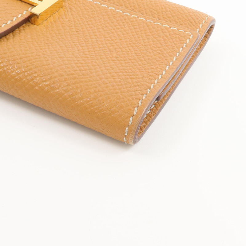 HERMES Epsom皮革Bearn Key Holder鎖匙包Gold-10