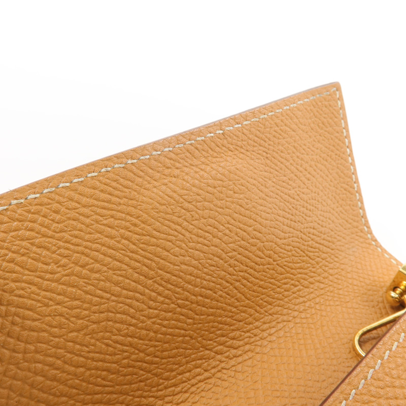 HERMES Epsom皮革Bearn Key Holder鎖匙包Gold-14
