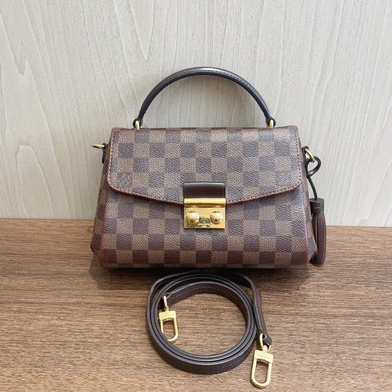 路易威登/Louis Vuitton 棕棋盤格 流蘇郵差包-0