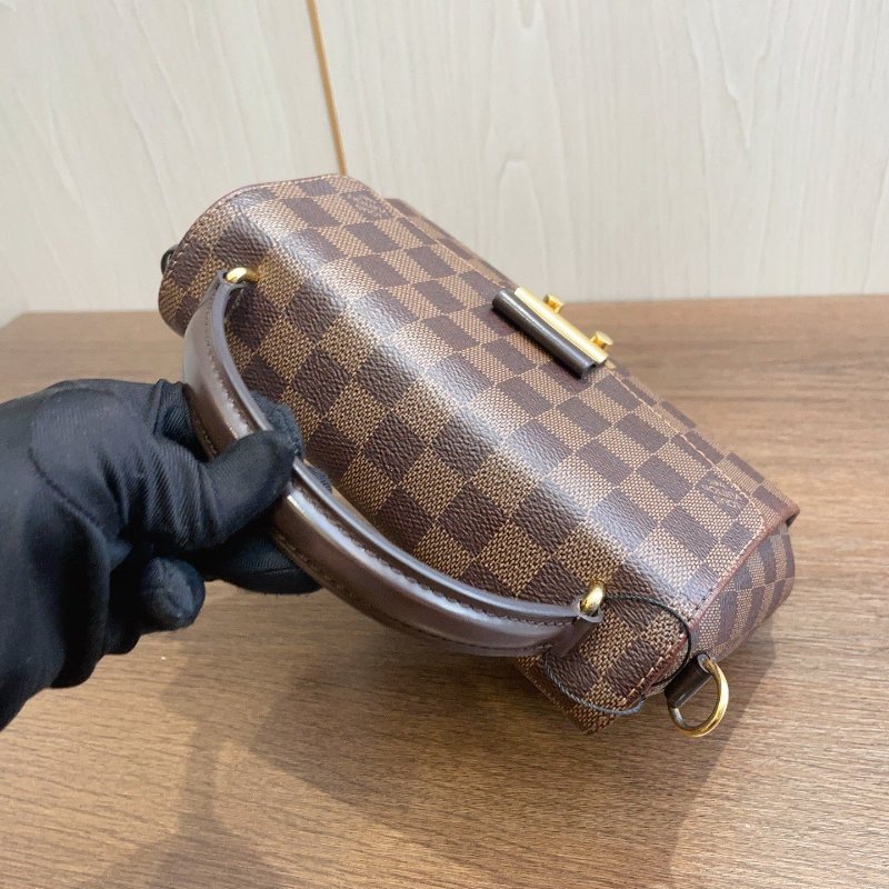 路易威登/Louis Vuitton 棕棋盤格 流蘇郵差包-4