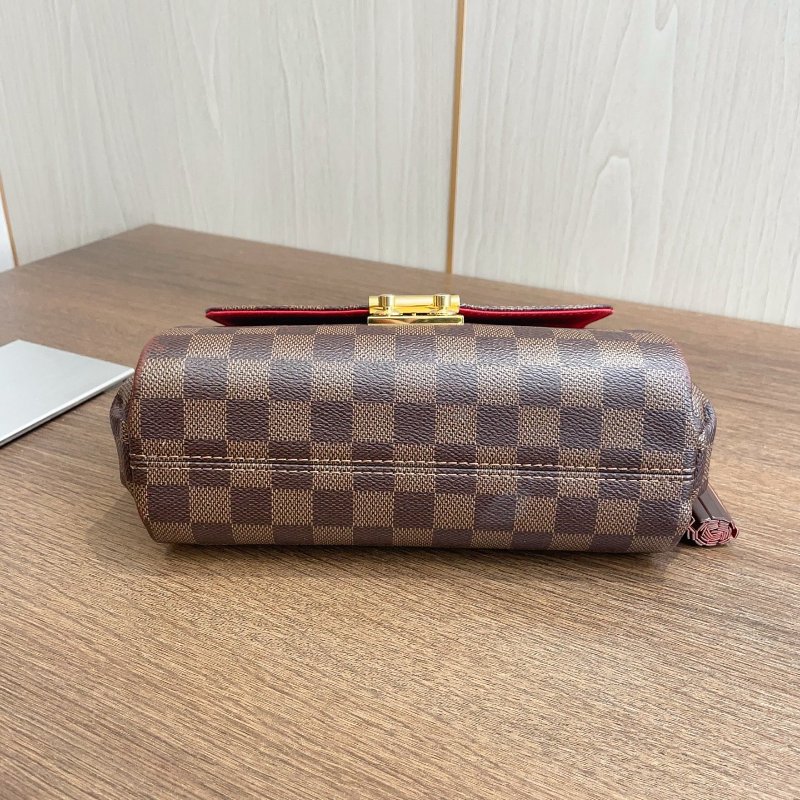 路易威登/Louis Vuitton 棕棋盤格 流蘇郵差包-5