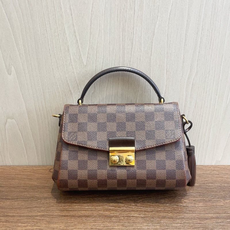 路易威登/Louis Vuitton 棕棋盤格 流蘇郵差包-6