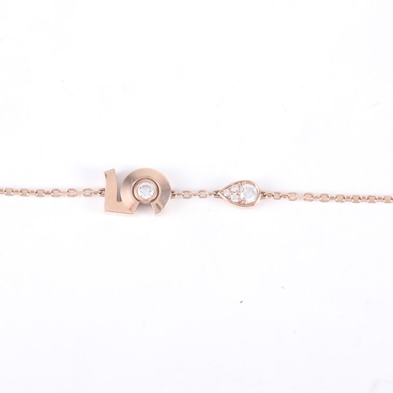 CHANEL 18K玫瑰金鑽石5號鑲鑽手鏈-2