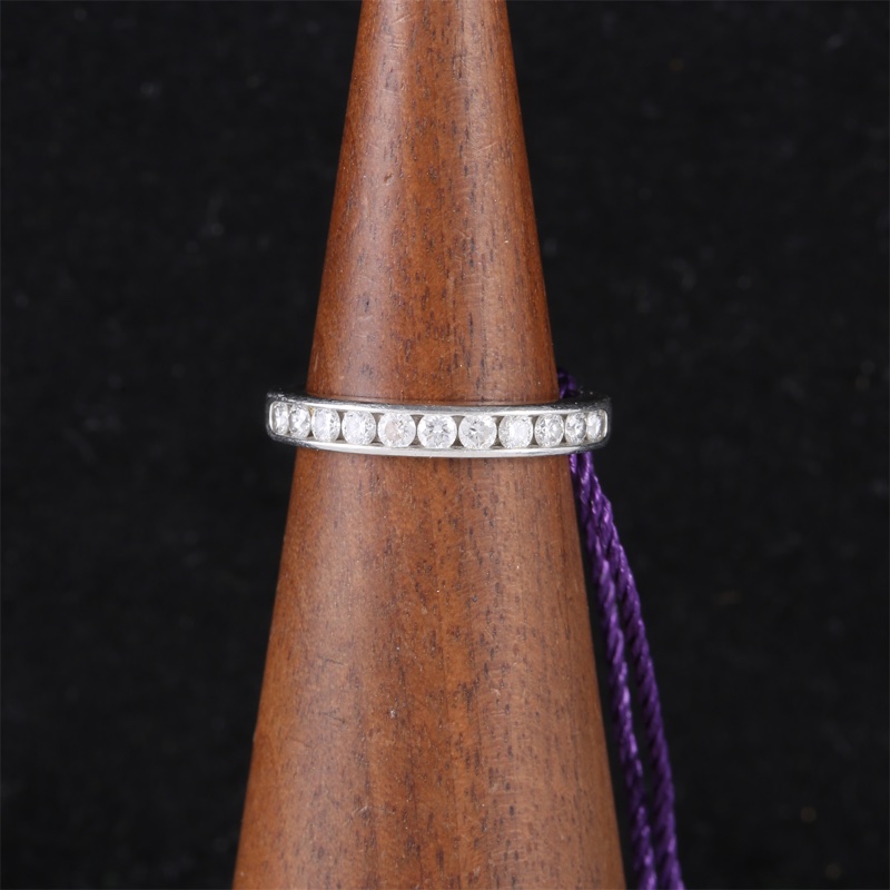 TIFFANY&CO 鑽石pt950Tiffnay排鑽寬版戒指49-1