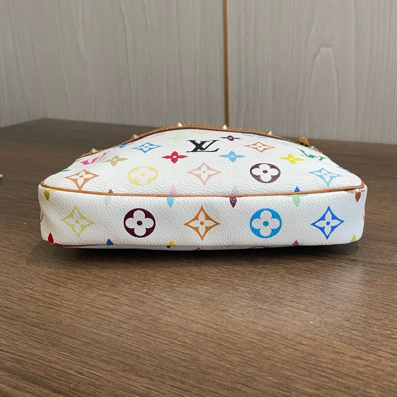 路易威登/Louis Vuitton 白三彩麻將包-8