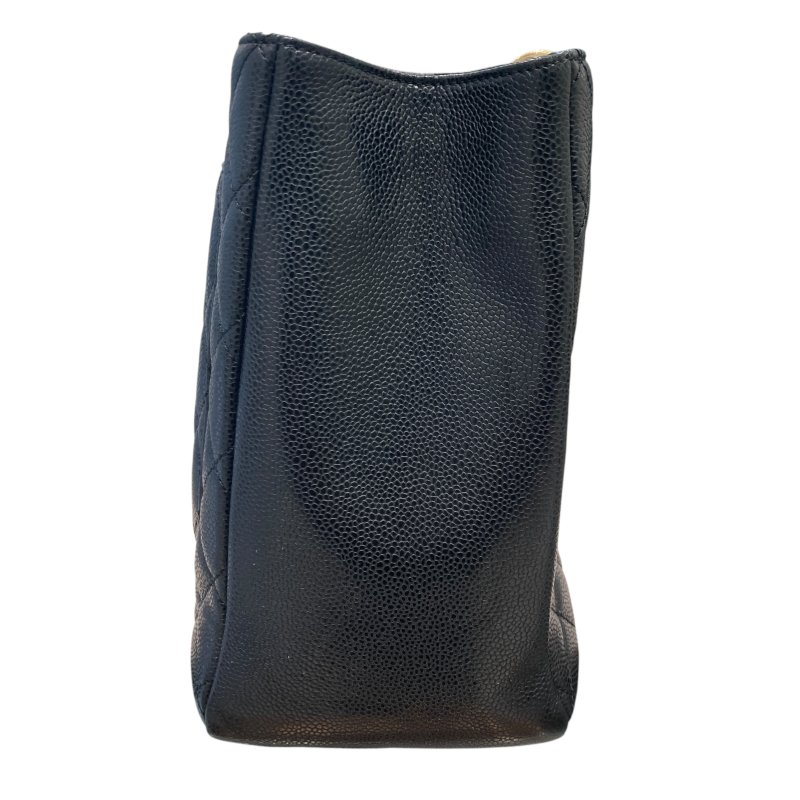 CHANEL 香奈兒 GRAND SHOPPING TOTE 黑色 皮革 金釦-3