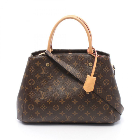 路易威登 Montaigne MM 單肩手提包 M41056 Monogram 帆布皮革二手