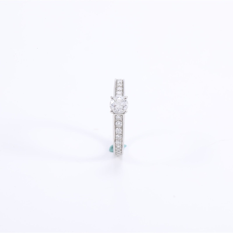 CARTIER 1895系列戒指半鑽32分pt950 50-4
