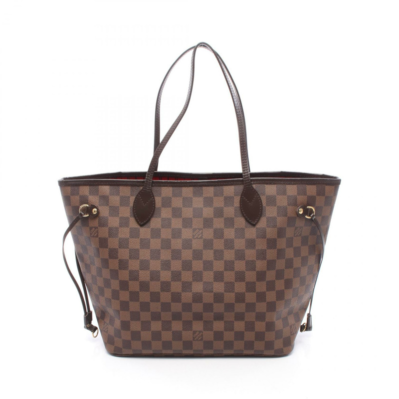 路易威登 Neverfull MM 肩背手提包 N51105 Damier 帆布 Ebene 二手 LV-0