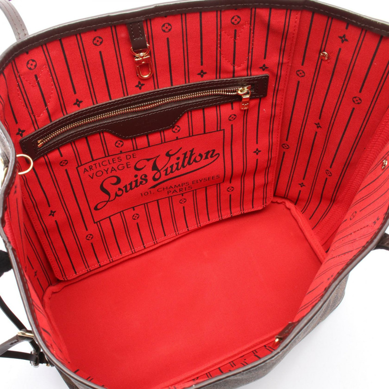 路易威登 Neverfull MM 肩背手提包 N51105 Damier 帆布 Ebene 二手 LV-2