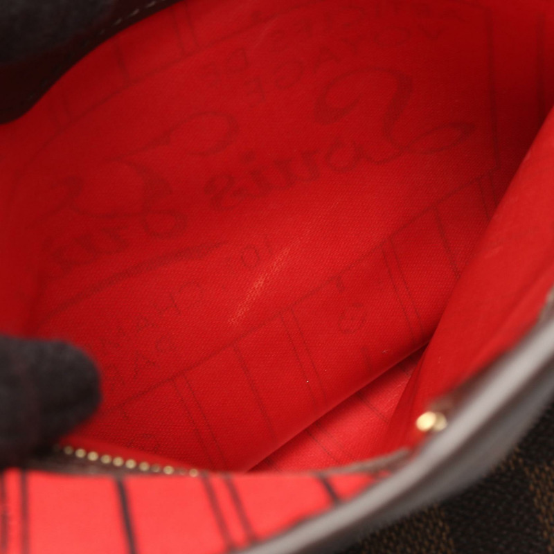 路易威登 Neverfull MM 肩背手提包 N51105 Damier 帆布 Ebene 二手 LV-5