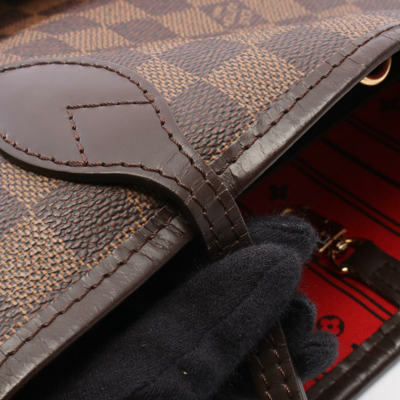 路易威登 Neverfull MM 肩背手提包 N51105 Damier 帆布 Ebene 二手 LV-10
