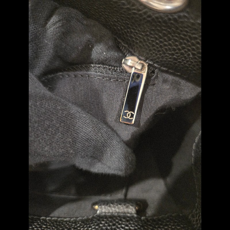 香奈兒 Chanel 黑色 荔枝皮 PST 鍊條包 肩背包 手提包-24