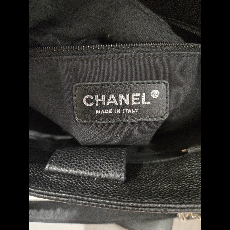 香奈兒 Chanel 黑色 荔枝皮 PST 鍊條包 肩背包 手提包-26