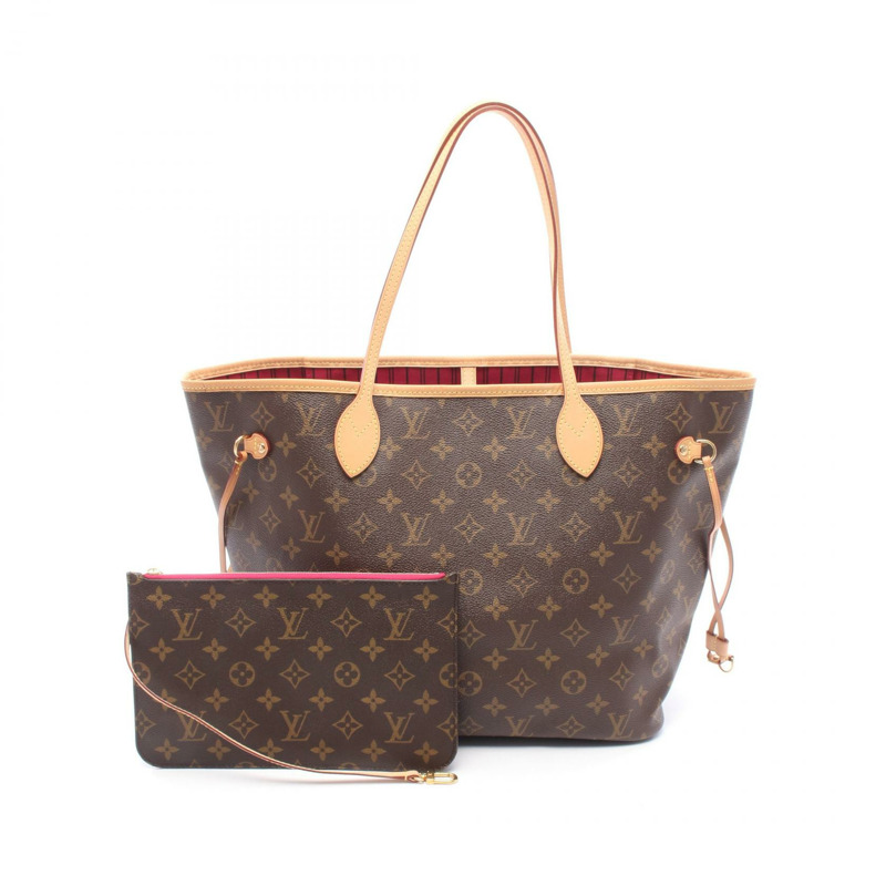 路易威登 Neverfull MM 肩背手提包 M41178 Monogram 帆布 Pivoine 二手-0