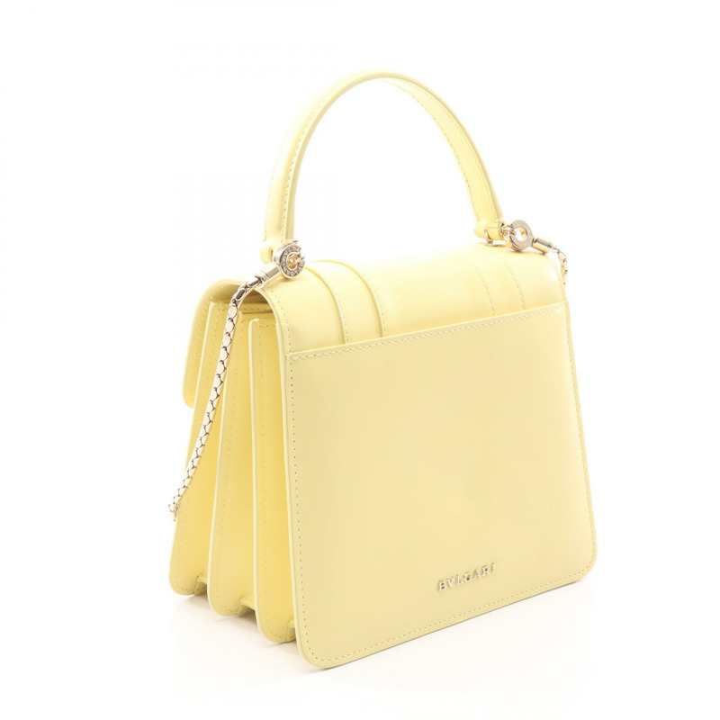 寶格麗 Serpenti Forever 2WAY 肩背包,黃色皮革,二手女款-1