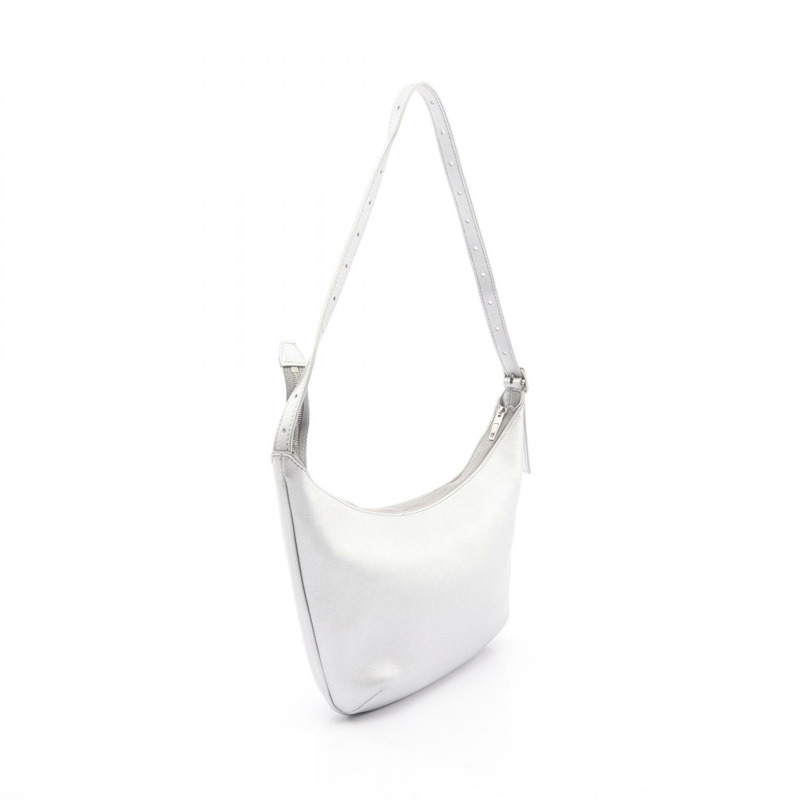 BALENCIAGA Mary Kate 斜背包 7717332AAKE 皮革 銀色 二手 女士-1
