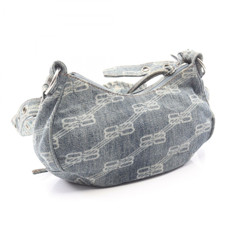 BALENCIAGA LE CAGOLE XS 肩背包 6713094716 牛仔藍 二手 女款-1