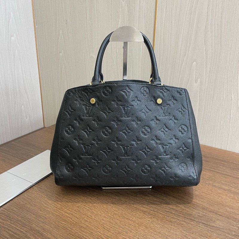 路易威登/Louis Vuitton 黑壓紋牛皮 蒙田中號 手提包-1