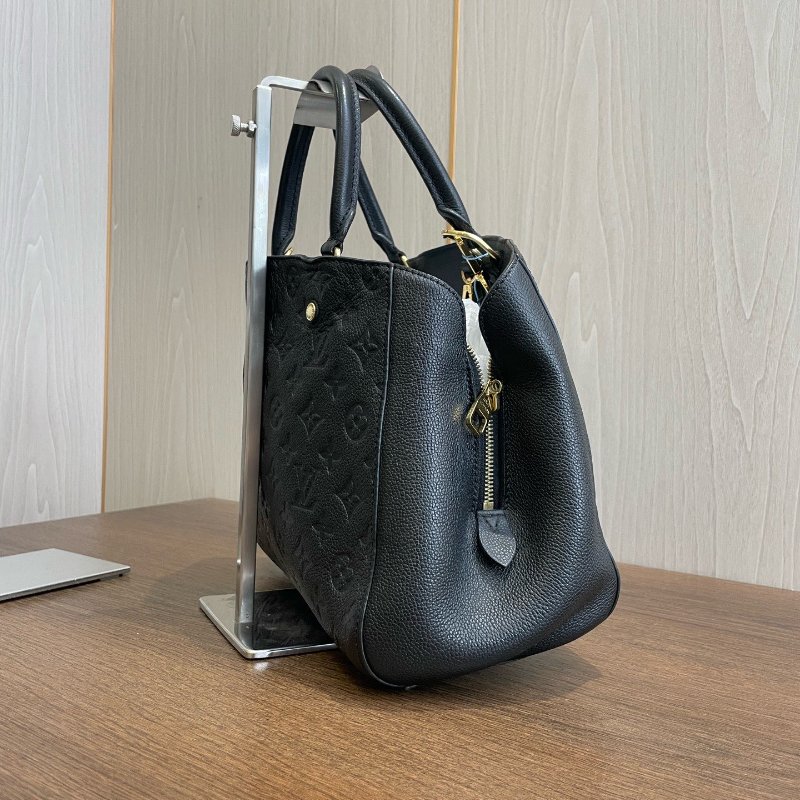 路易威登/Louis Vuitton 黑壓紋牛皮 蒙田中號 手提包-2