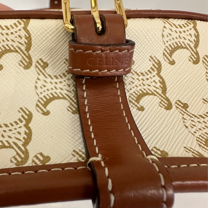 Celine 米白 Medium Folco馬鞍包-5