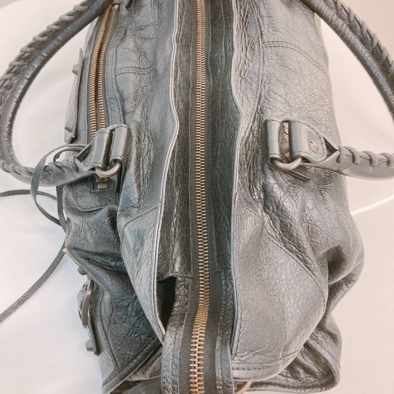 MS0716 Balenciaga 巴黎世家經典 城市機車包 黑色牛皮銀扣 Classic City Tote 40cm Calfskin Black x PHW-18