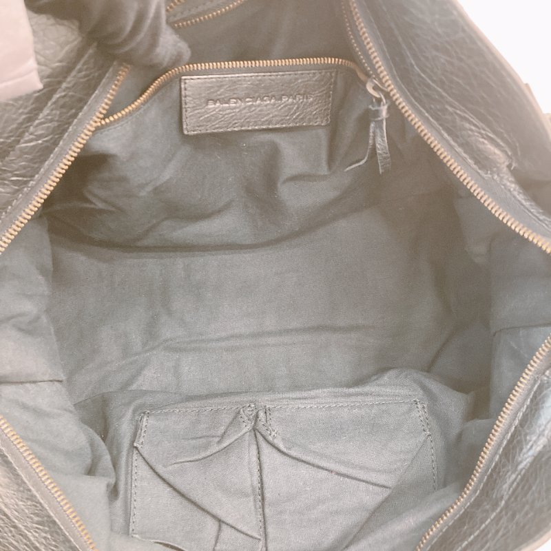 MS0716 Balenciaga 巴黎世家經典 城市機車包 黑色牛皮銀扣 Classic City Tote 40cm Calfskin Black x PHW-21