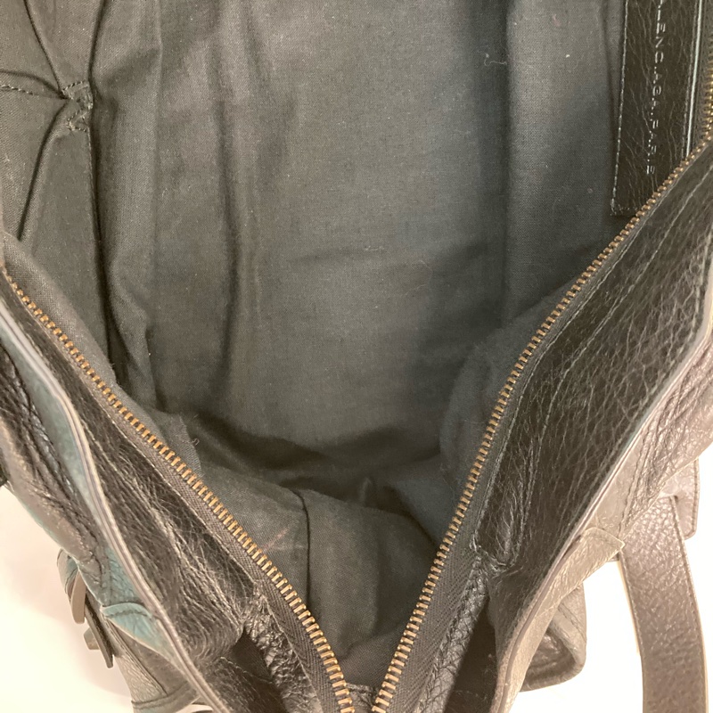 MS0716 Balenciaga 巴黎世家經典 城市機車包 黑色牛皮銀扣 Classic City Tote 40cm Calfskin Black x PHW-43