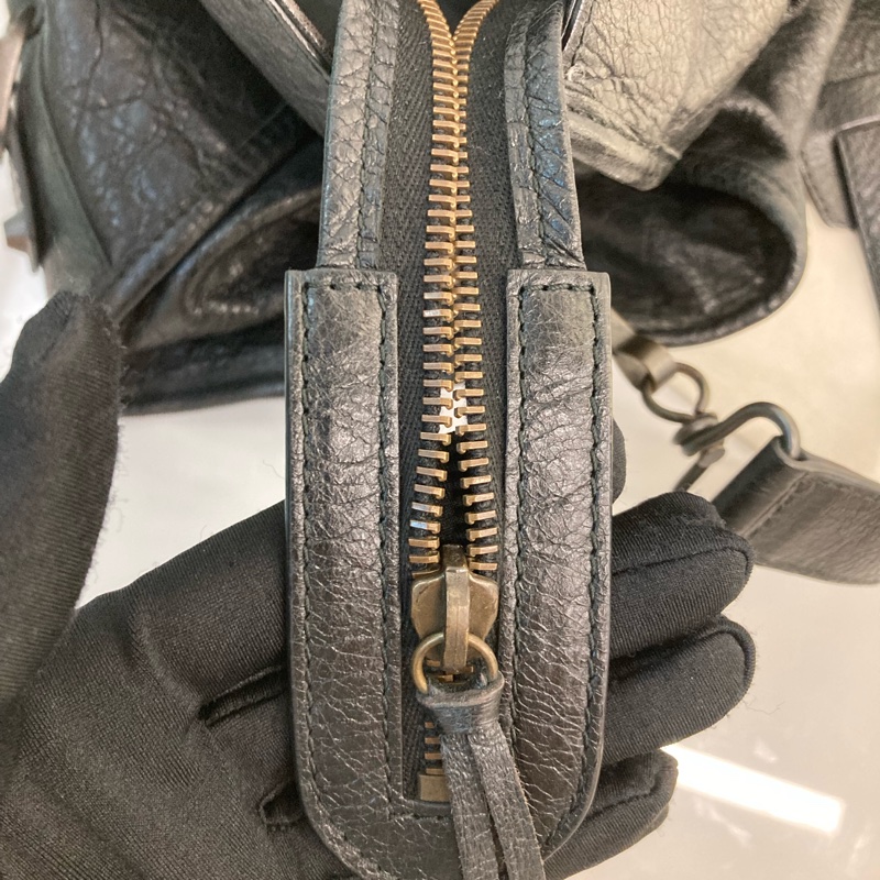 MS0716 Balenciaga 巴黎世家經典 城市機車包 黑色牛皮銀扣 Classic City Tote 40cm Calfskin Black x PHW-45