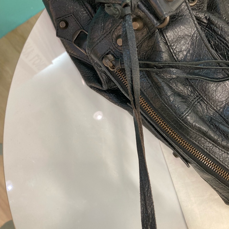 MS0716 Balenciaga 巴黎世家經典 城市機車包 黑色牛皮銀扣 Classic City Tote 40cm Calfskin Black x PHW-47
