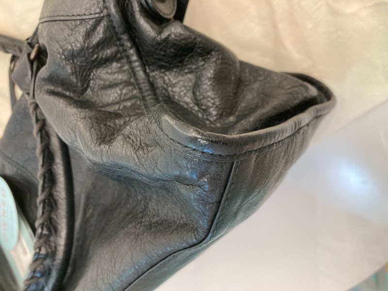 MS0716 Balenciaga 巴黎世家經典 城市機車包 黑色牛皮銀扣 Classic City Tote 40cm Calfskin Black x PHW-52
