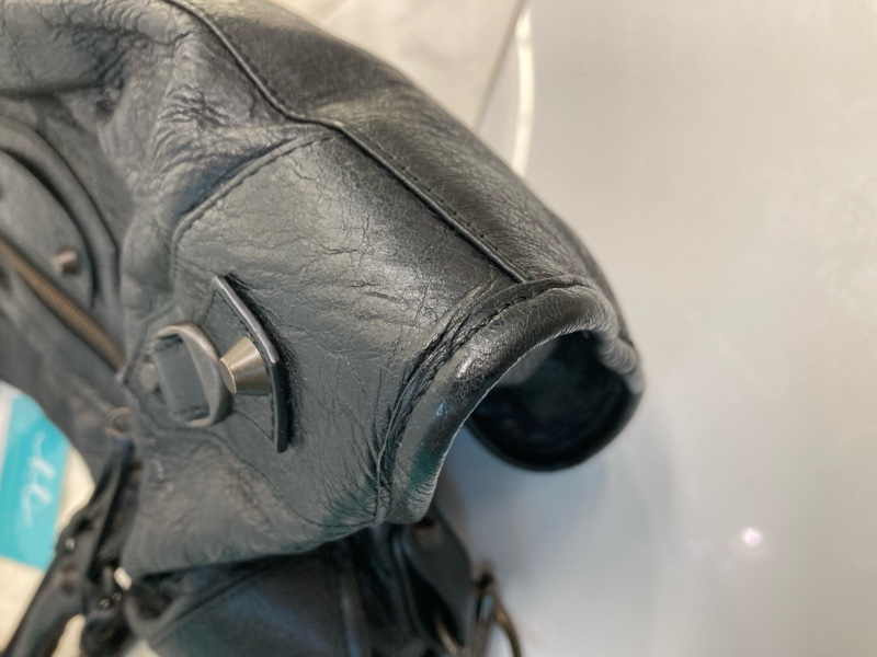 MS0716 Balenciaga 巴黎世家經典 城市機車包 黑色牛皮銀扣 Classic City Tote 40cm Calfskin Black x PHW-53