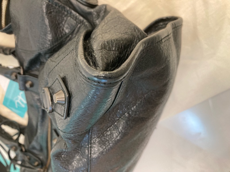 MS0716 Balenciaga 巴黎世家經典 城市機車包 黑色牛皮銀扣 Classic City Tote 40cm Calfskin Black x PHW-54