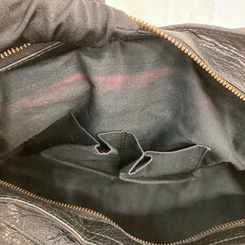 MS0716 Balenciaga 巴黎世家經典 城市機車包 黑色牛皮銀扣 Classic City Tote 40cm Calfskin Black x PHW-57