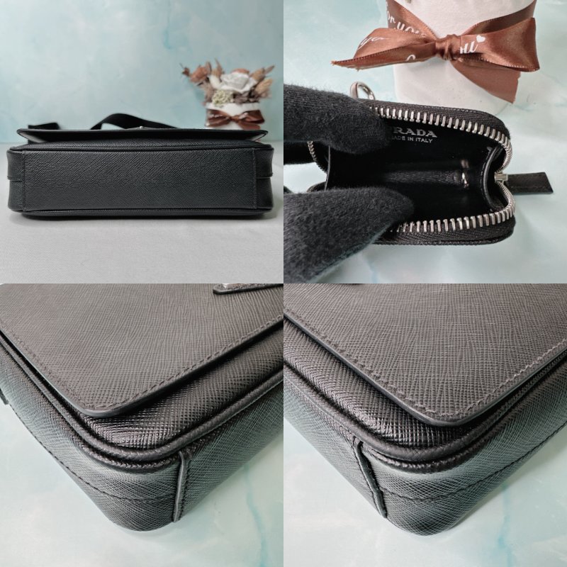 PRADA Saffiano皮革斜背包-9