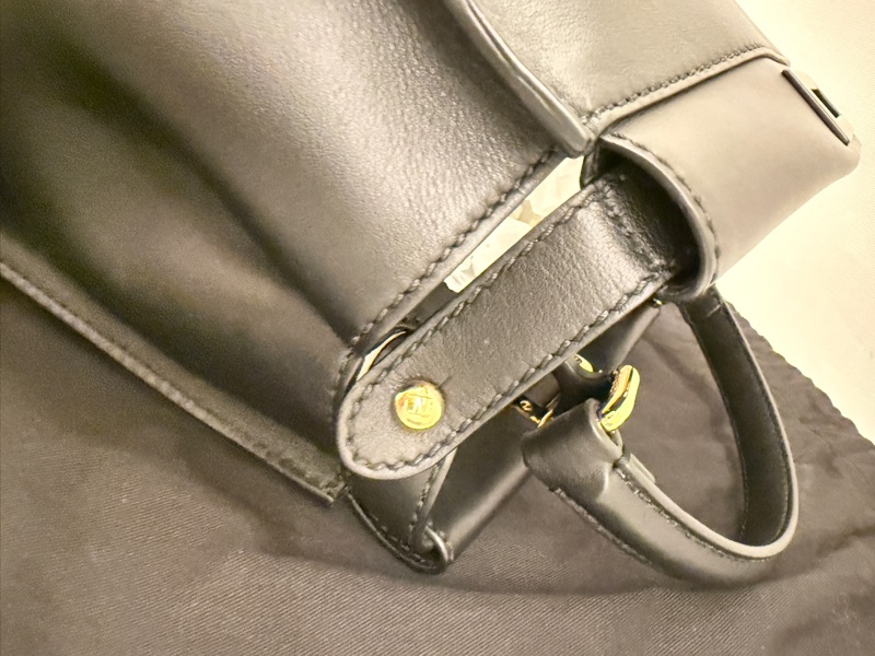 FENDI PEEKABOO包 霧黑 金扣 中號-6
